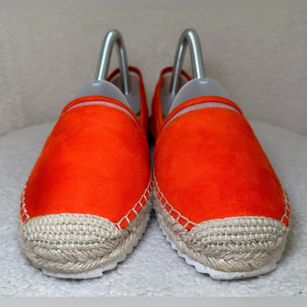 Karl Lagerfeld Paris Alaine espadrilles orange slip-on loafer spring summer‎ 9